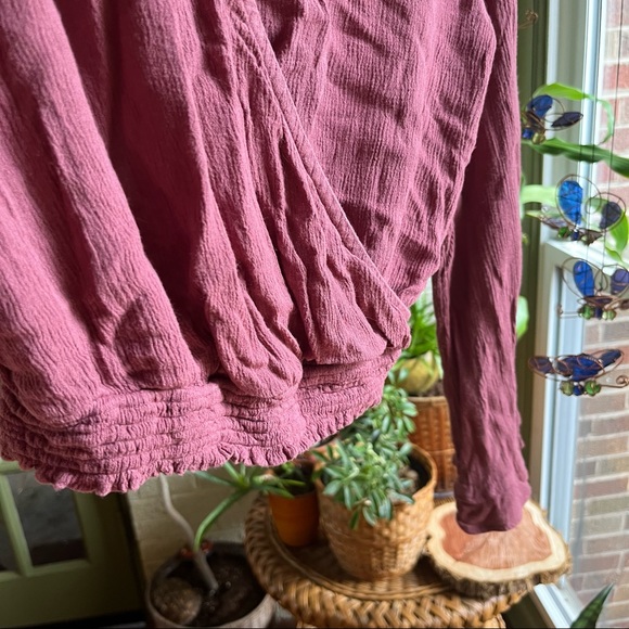 Mauve Taupe Hippie Boho Top - Picture 7 of 7